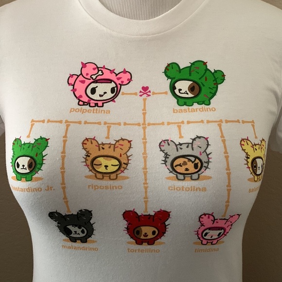 Tokidoki Cactus Sandy Family Tree tee shirt - Picture 2 of 6
